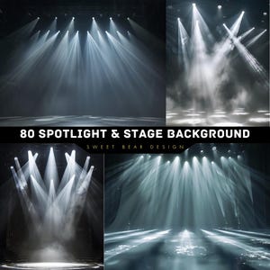 80 Stage Backdrops , Stage Backgrounds , Spotlight fog backdrops , studio backdrops , studio backgrounds , light backdrops , stage light