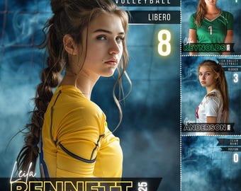 Editable Canva Template for Volleyball Players, Volleyball Canva Background, Canva Poster , Volleyball Canva Template, Volleyball Background