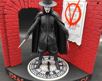V for Vendetta Guy Fawkes V for Vendetta Action Figure Fanart - Etsy