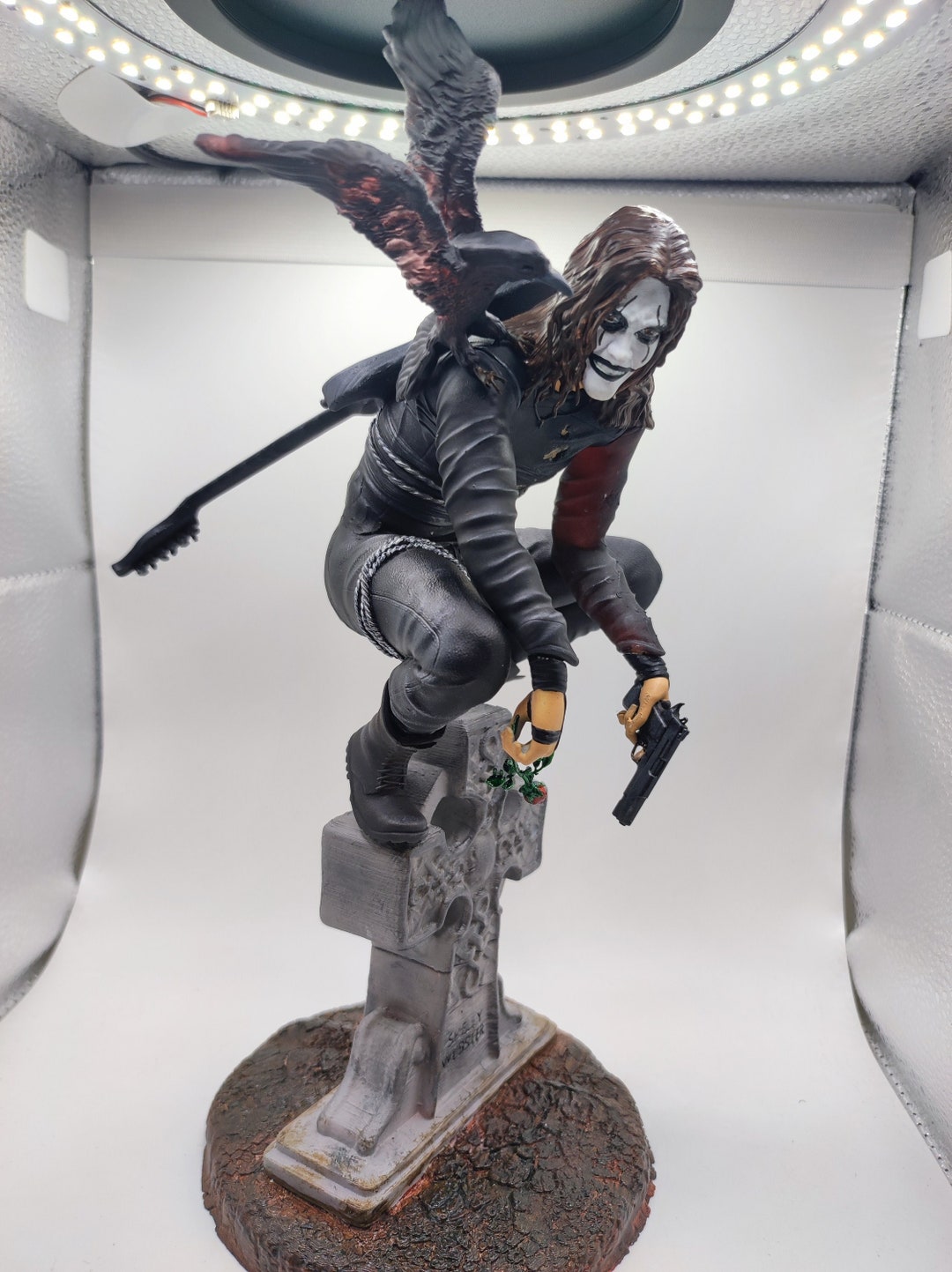 The Crow Eric Draven 7 in Action Figure Guitar Gravestone