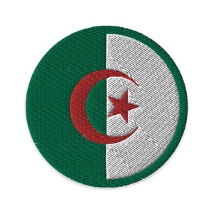 Écusson drapeau Algérie Écusson brodé haut de gamme Écusson