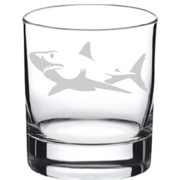 Shark Wine Glass - Ocean Glassware - Etched - Customized - Gifts for Him - Gifts for Her - Gift Ideas - Underwater - Nautical Theme - Custom
