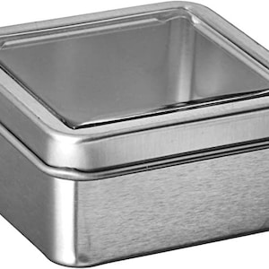 Zilveren en doorzichtige bovenkant Bruiloft Gunst Mint Tin Candy Container Gunstvoorraad - Pak van 12