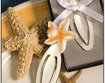 Starfish Beach Theme Tropical Destination Wedding Bookmark Wedding Favor Favors - Pkg 1