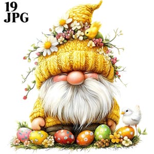 19 イースターノーム、イースタークリップアート、イースターバニー、イースターエッグクリップアート、イースタープリント、イースター招待状、イースタークラフト、デジタルダウンロード、JPG