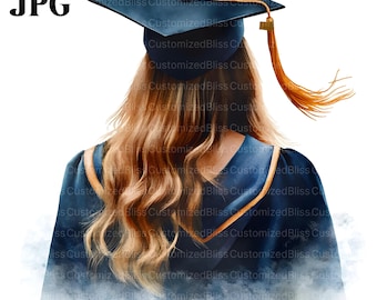 12 Graduation Clipart, Graduation Girl Clipart, Graduation Party, Graduation Hat, Graduation Ceremony, High Quality JPGs, Digital Download