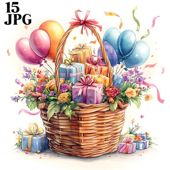 15 Happy Birthday Clipart, Custom Birthday Card, Birthday Celebration, Birthday Decor Ideas, Birthday Party Decor, High Quality JPGs, Craft
