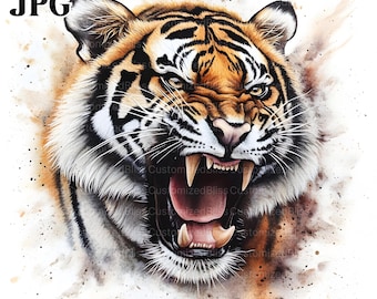 20 吠える虎のクリップアート、虎の画像、動物のクリップアート、高