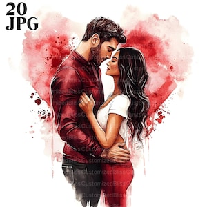 20 imágenes prediseñadas de San Valentín, día de San Valentín, imágenes prediseñadas románticas, imágenes prediseñadas de amor, imágenes prediseñadas de corazón, pareja de San Valentín, descarga digital, diario basura, JPG