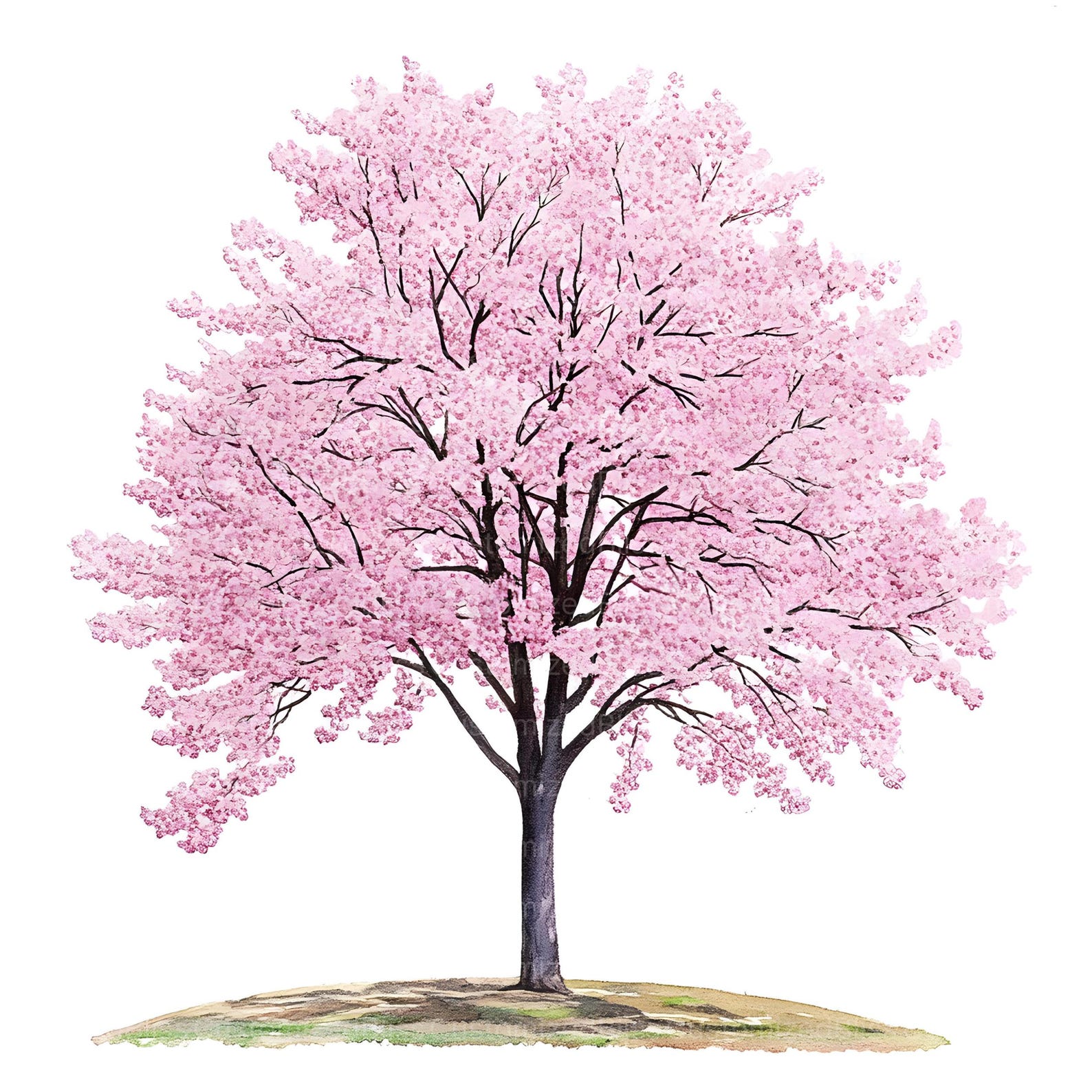 Tree In Spring Clipart Cherry Tree in Spring Clipart Bundle, 16 High Quality JPG, Tree Clipart ...