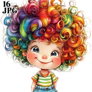 Schrullig Junge Clipart, Aquarell Junge Clipart, 16 hochwertige JPGs, Aquarell Clipart, Junk Journal, digitaler Download, kommerzielle Nutzung
