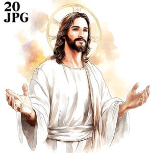 20 Ostern Clipart, Jesus Clipart, religiöse Clipart, christliche Clipart, hochwertige JPGs, Junk-Journal, digitaler Download, Papierwesen