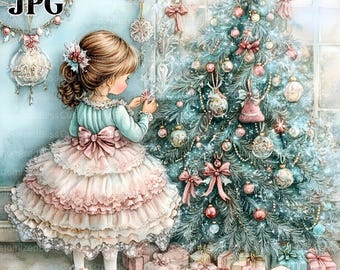 シャビーシックなクリスマス クリップ アート、ジャンク ジャーナル