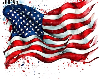 20 USA Flag Clipart, USA Pride Clipart, Patriotic Clipart, American Flag, High Quality JPGs, Junk Journal, Digital Download, Paper Craft
