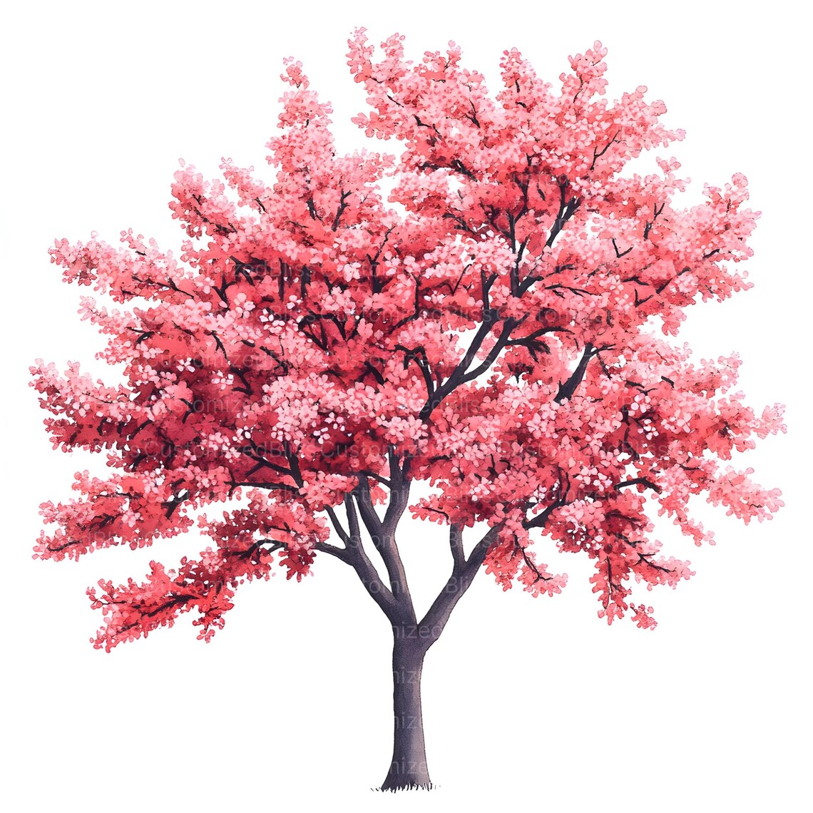 Tree In Spring Clipart Cherry Tree in Spring Clipart Bundle, 16 High Quality JPG, Tree Clipart ...