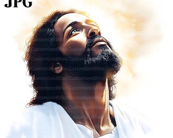 20 Black Jesus Clipart, African American Jesus Images, High Quality JPGs, Watercolor Clipart, Junk Journal, Digital Download, Paper Craft