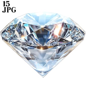 15 cliparts diamants éclatants, lot de cliparts diamants étincelants, graphique en diamant, art de pierres précieuses, fichiers JPG de haute qualité, produits imprimables, usage Commercial