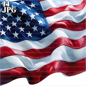 14 Clipart bandiera USA, bandiera americana, Clipart patriottica, Clipart 4 luglio, JPG di alta qualità, diario spazzatura, download digitale, artigianato di carta