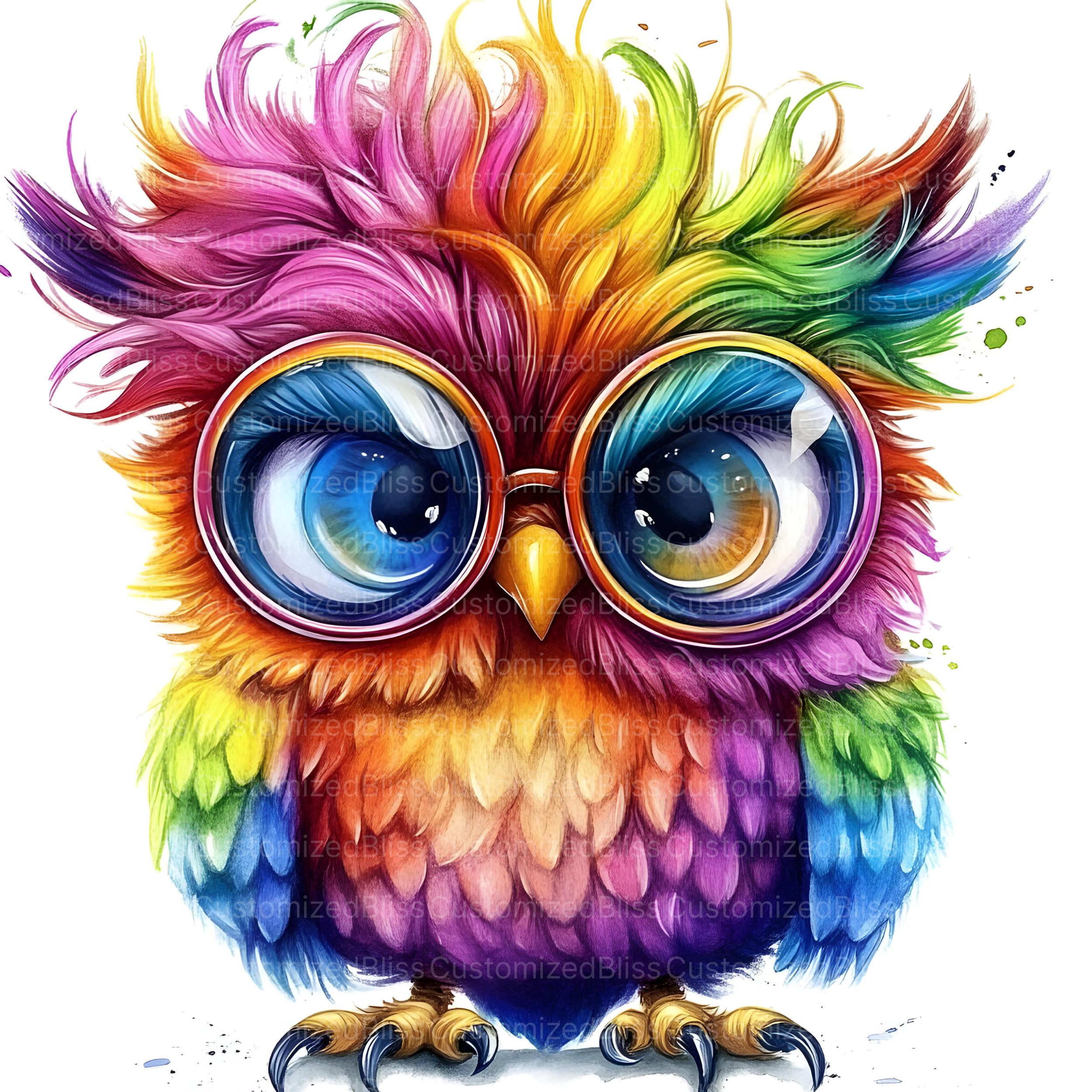 カラフルなフクロウ カラフルなフクロウ