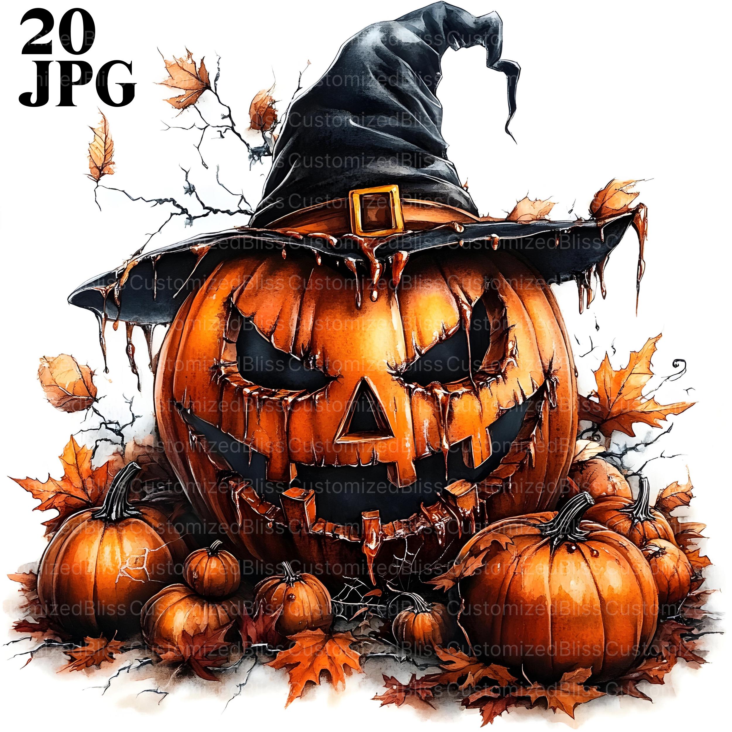 ハロウィンかぼちゃのクリップアート20点、ハロウィンのアートワーク