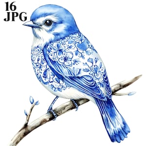 Vintage Porcelain Blue Bird - Etsy