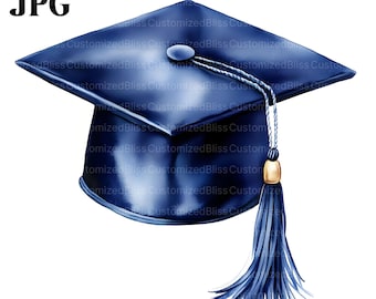 20 Graduation Cap Clipart, Graduation Clipart, High Quality JPGs, Watercolor Clipart, Junk Journal, Digital Download, Paper Craft, Clip Art
