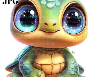 20 Baby Turtle Clipart, Sea Creature Clipart, Sea Turtle Decor, Nursery Turtle Art, Cute Turtle Decor, High Quality JPGs, Commercial Use