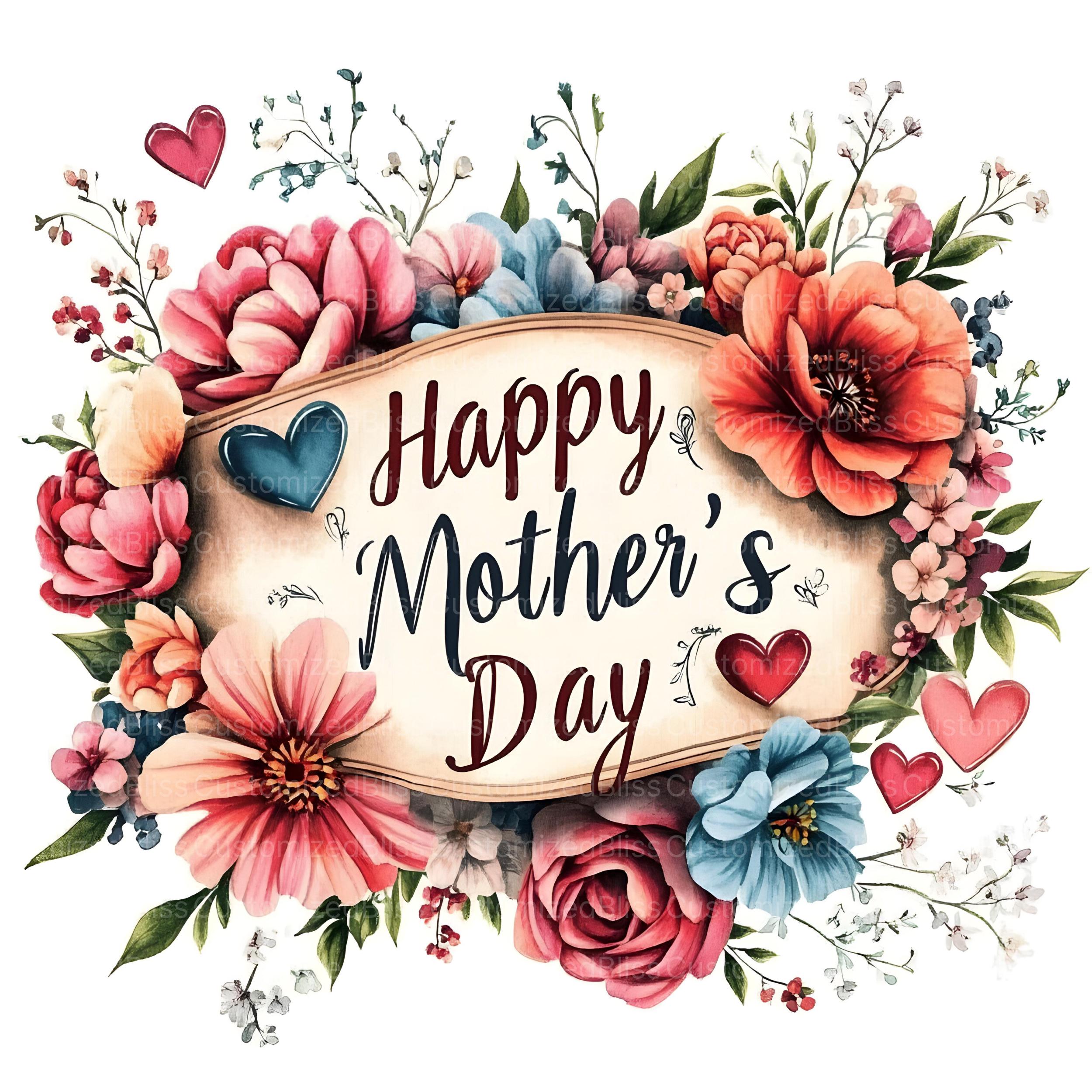 11 Happy Mother's Day Clipart, Mother Clipart, Floral, High Quality ...