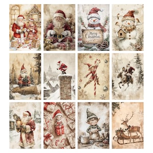 Beige Vintage Christmas, Junk Journal Kit, Printable Journal Pages ...
