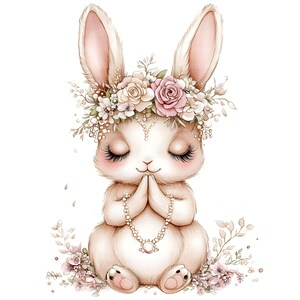 Praying Clipart, Christian Clipart, Bunny Clipart, Rabbit Clipart ...