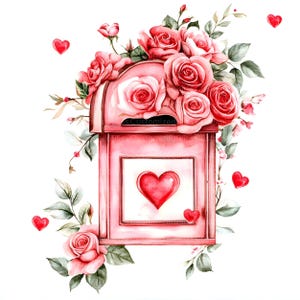 20 Love Letter Postbox Clipart Bundle, Love Clipart, Valentine's Day ...