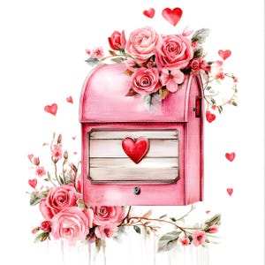 20 Love Letter Postbox Clipart Bundle, Love Clipart, Valentine's Day ...