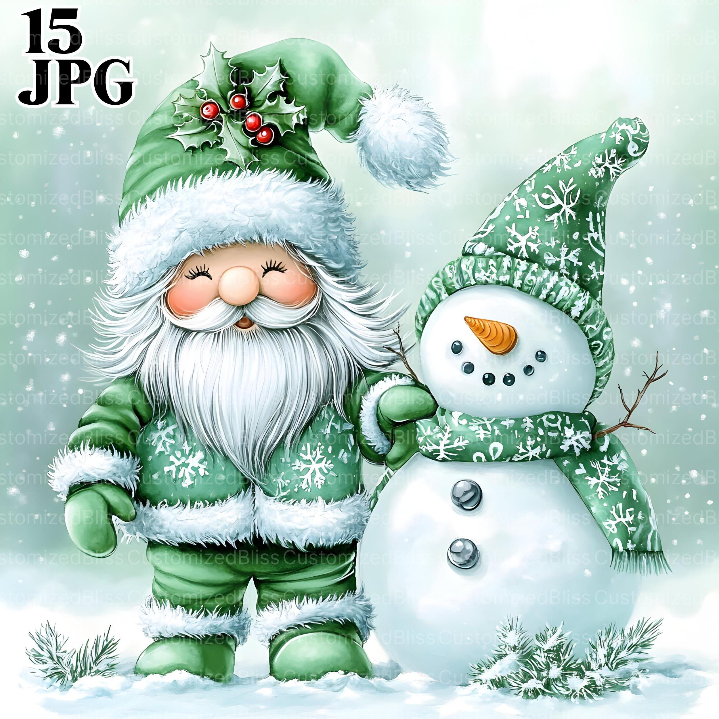 Frosted Pine Winter Gnomes Clip Art, 15 High Res Watercolor Jpgs for Junk  Journaling, Scrapbook, Holiday Christmas Cards Paper Craft Festive - Etsy, image size:2500x2500