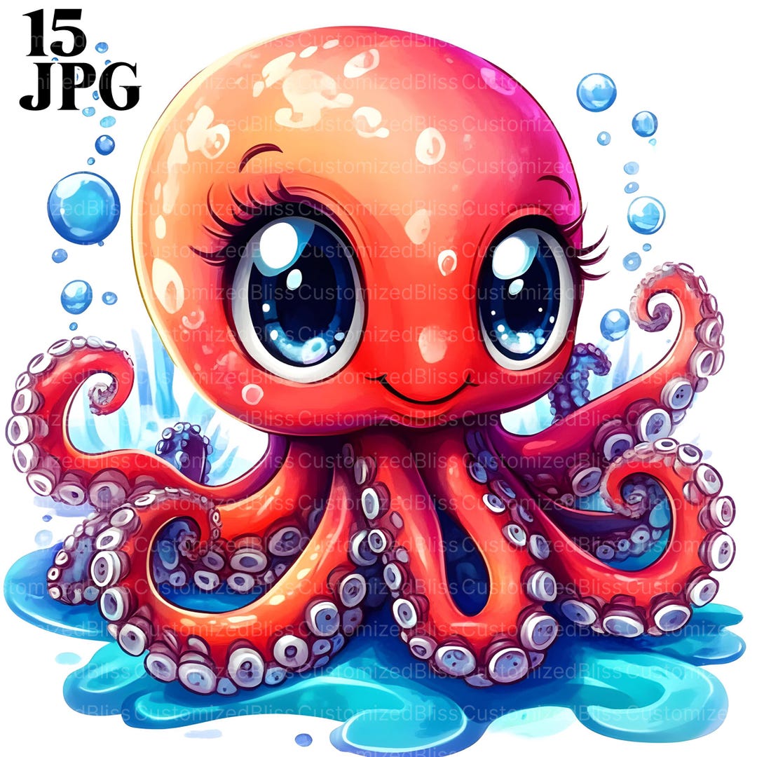 15 Cute Octopus Clipart, Octopus Graphic, Octopus Design, Octopus Craft ...