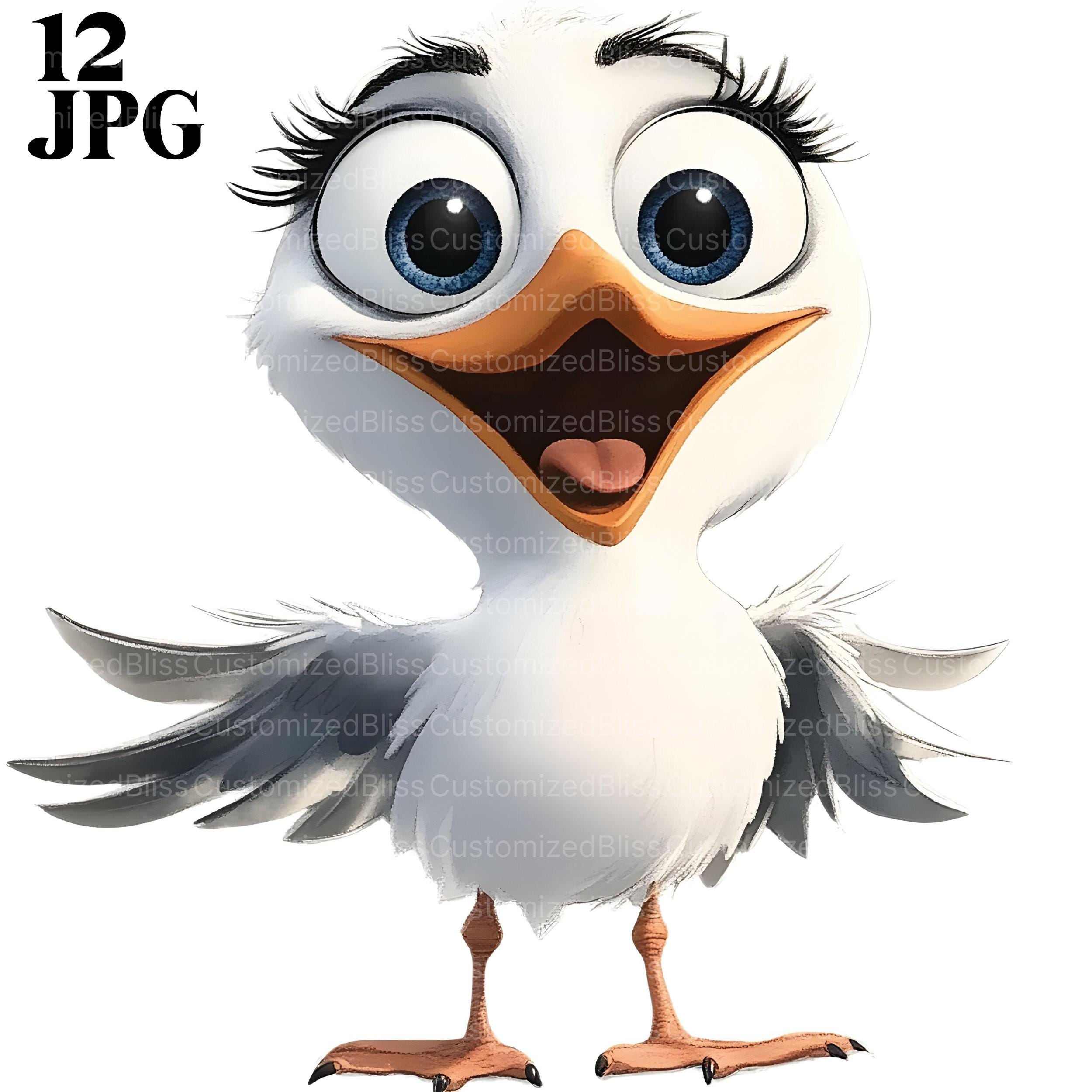 Sottobicchiere Personalizzato UNIGIFT: Divertente Design Crazy Seagull Lady, Regalo Unico Con Nome E Messaggio