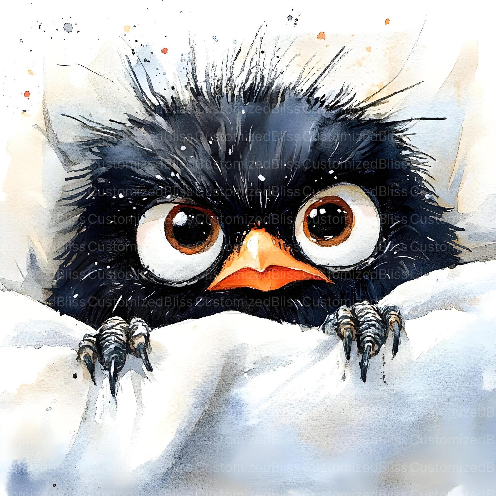 15 Grumpy Bird in Bed Clipart, Cute Birds, Bird in Bed, Grumpy Bird ...