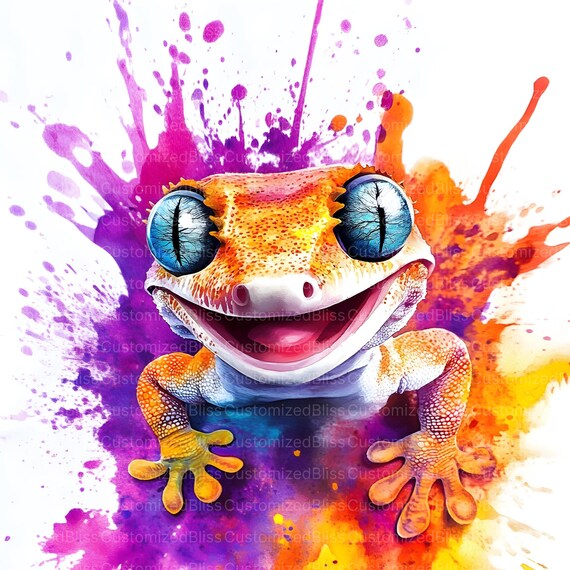 20 種類のヒョウモントカゲモドキのクリップアート、クレステッド