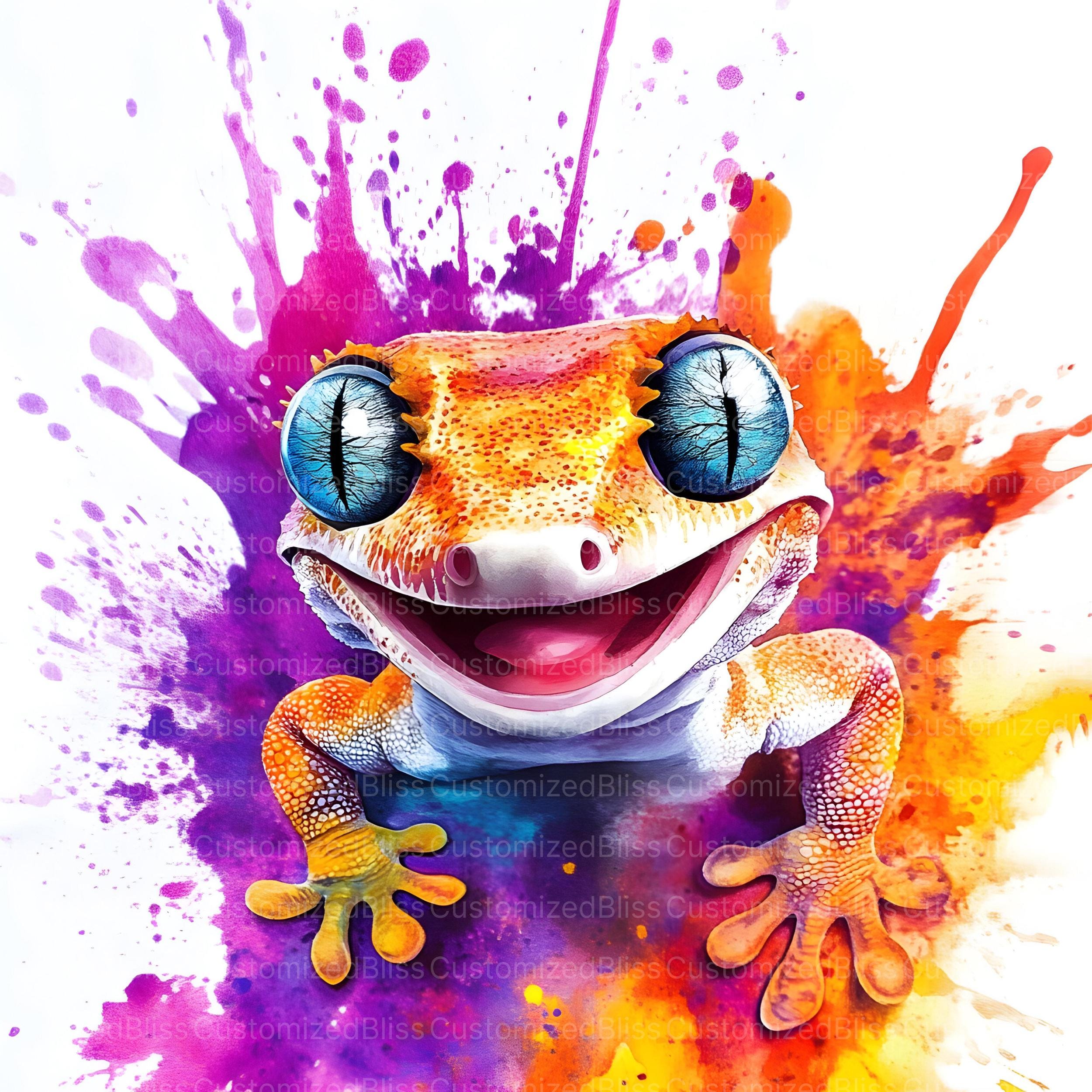 20 種類のヒョウモントカゲモドキのクリップアート、クレステッド