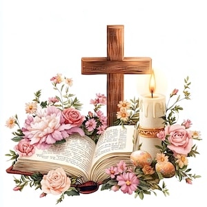 20 Easter Clipart, Cross Clipart, Bible Clipart, Jesus Clipart