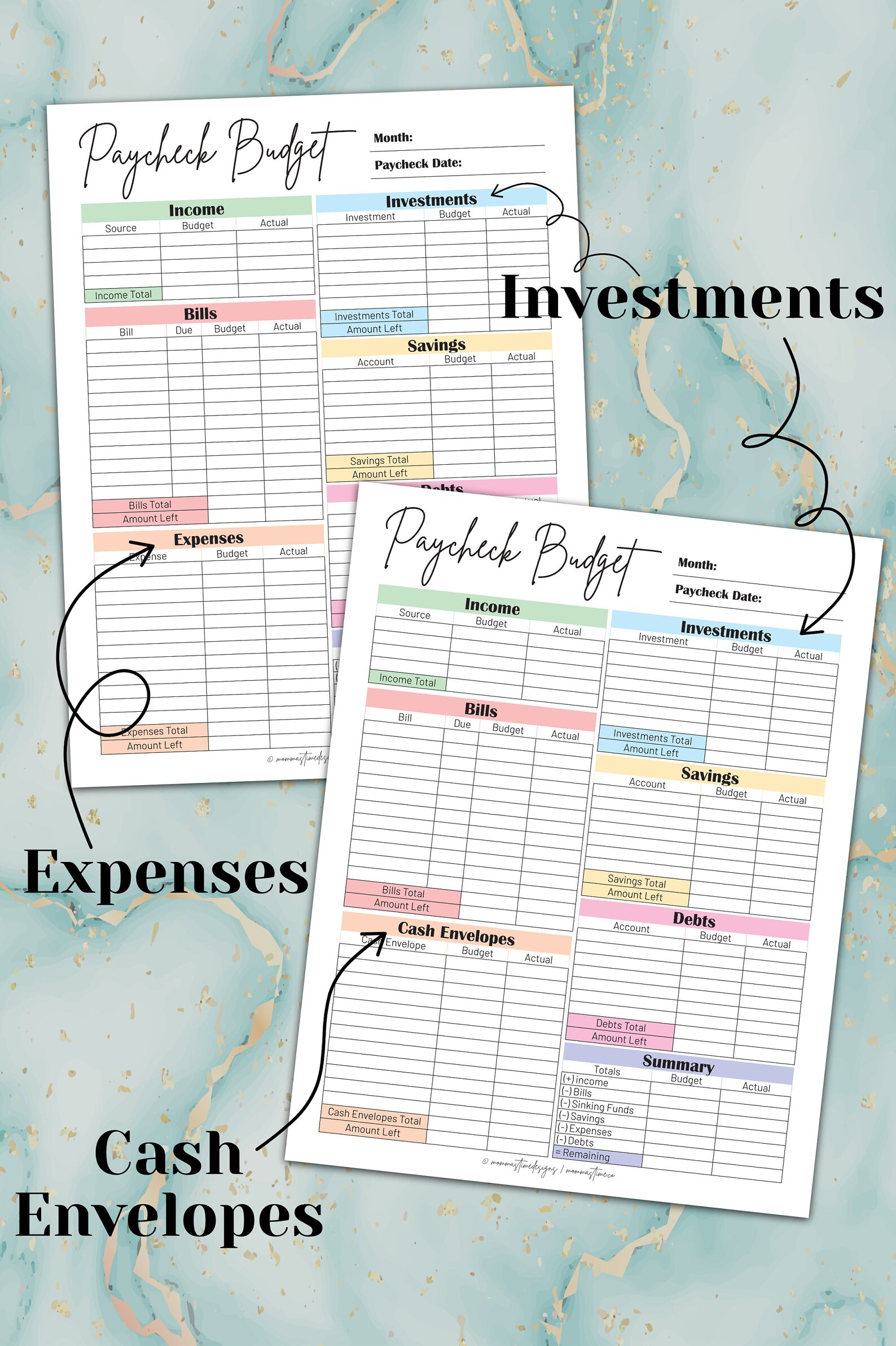 Paycheck Budget Template, Budget by Paycheck Budget PDF, Paycheck ...