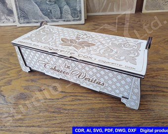 Cigarettlåda Laserskärnade filer Digital produkt