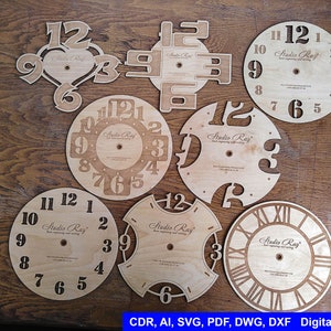 Wall clock laser cut files digital product