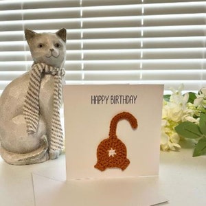 Handmade Birthday Card, Cat’s Bum Happy Birthday Card, Greetings Card, Funny Birthday Card