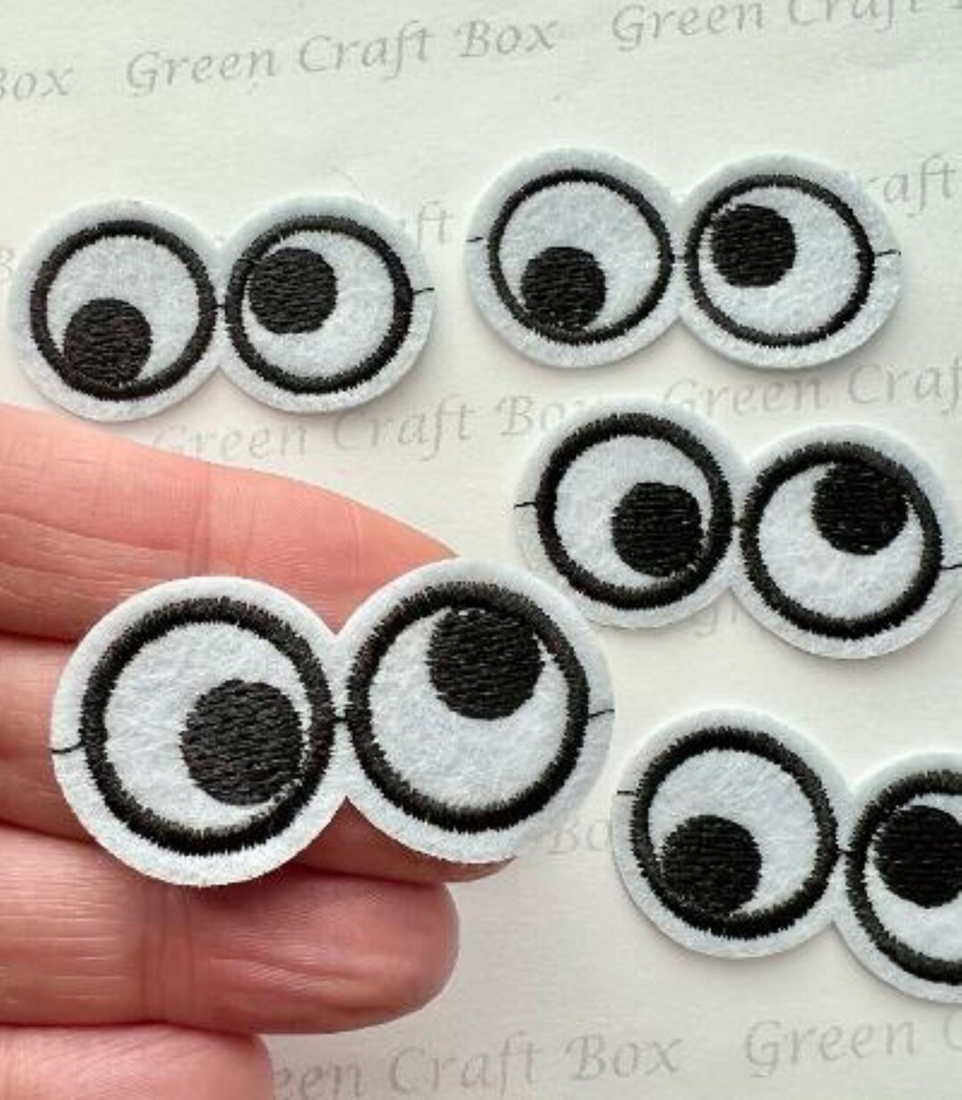 Ironon Patch, 2 Pairs Googly Fabric Eyes, Cartoon Eyes, Soft Toy