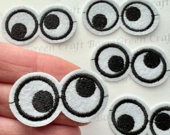 Cartoon Fabric Eyes: Googly Eye Patch for Soft Toy Making (2 Pairs)