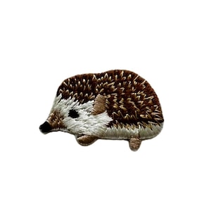 Hedgehog Iron-on Patch, Hedgehog Badge, Decorative Patch, DIY Embroidery, Embroidered Applique, Animal Lover Gift, Wildlife Patch