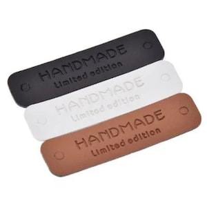 Faux Leather Labels Tags for Sewing, Crocheting, Knitting and DIY Projects, Clothes labels