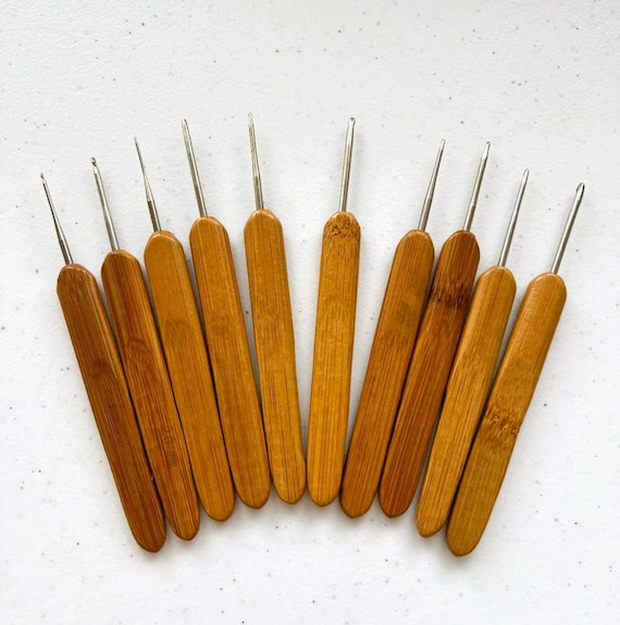 Ultra Fine Bamboo Crochet Hooks: 0.5-2.75mm Steel Hook for Lace