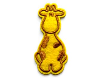 Giraffe Iron-on Patch, Embroidered Applique, Wildlife, Safari, Zoo Animal Motif