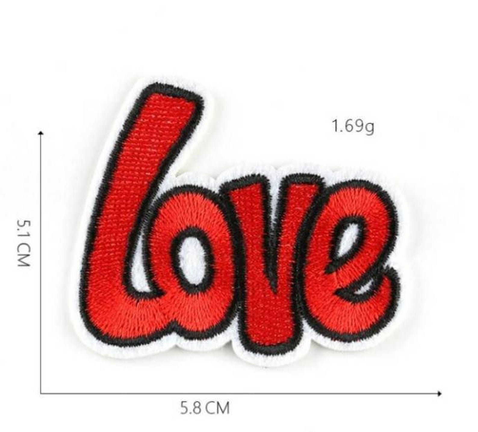 Iron on Colourful Velvet LOVE Embroidery Applique Patch Sew Iron Badge 